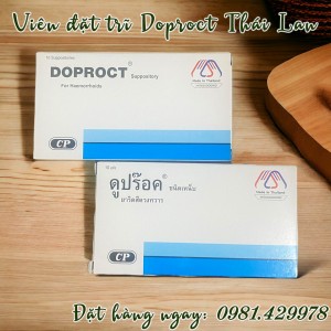 VIÊN ĐẶT TRỊ TRĨ DOPROCT THÁI LAN (HỘP 10 VIÊN)